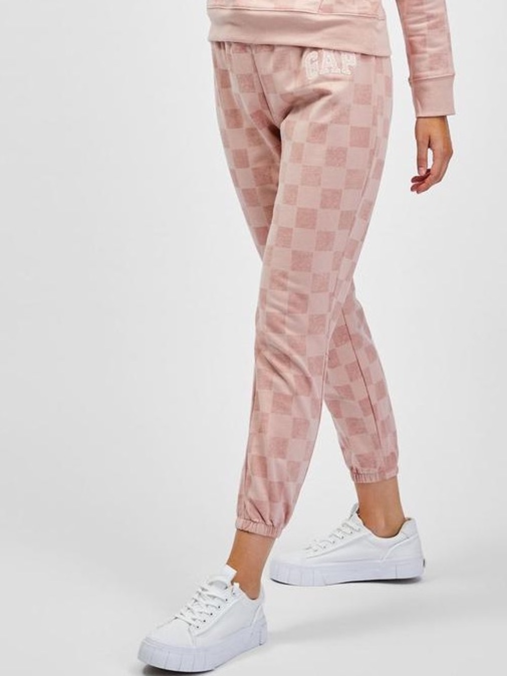 GAP Pink Checkerboard Joggers